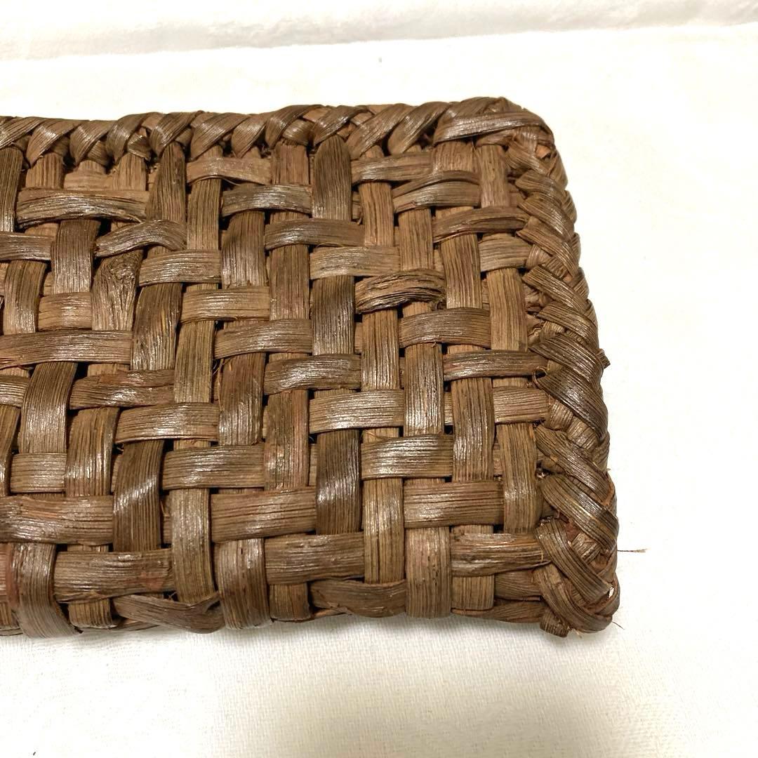 【山葡萄】　長財布　美品　網代編み　やまぶどう　ラウンドファスナー