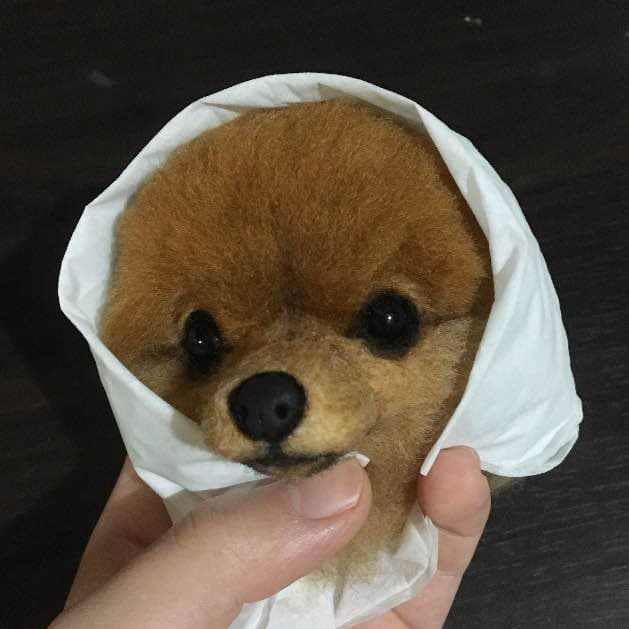 ポメラニアンお顔✩確認用✩羊毛フェルト