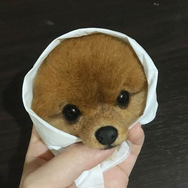 ポメラニアンお顔✩確認用✩羊毛フェルト