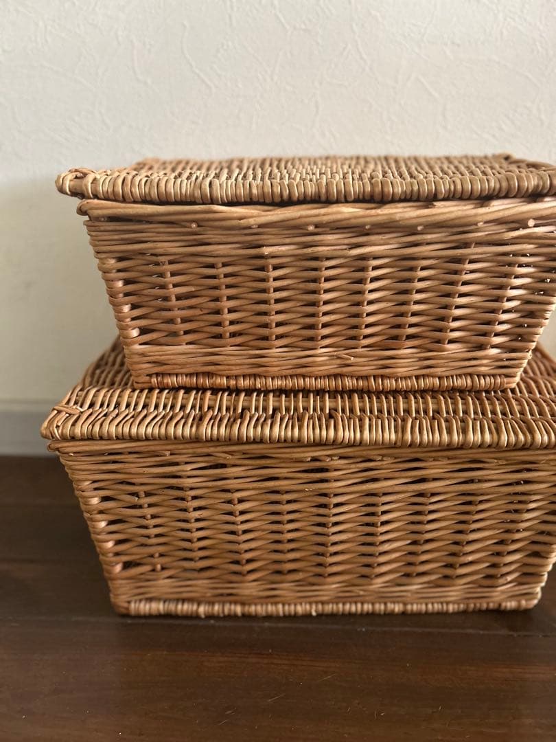 キャトルセゾンラタンバスケット 2個セット