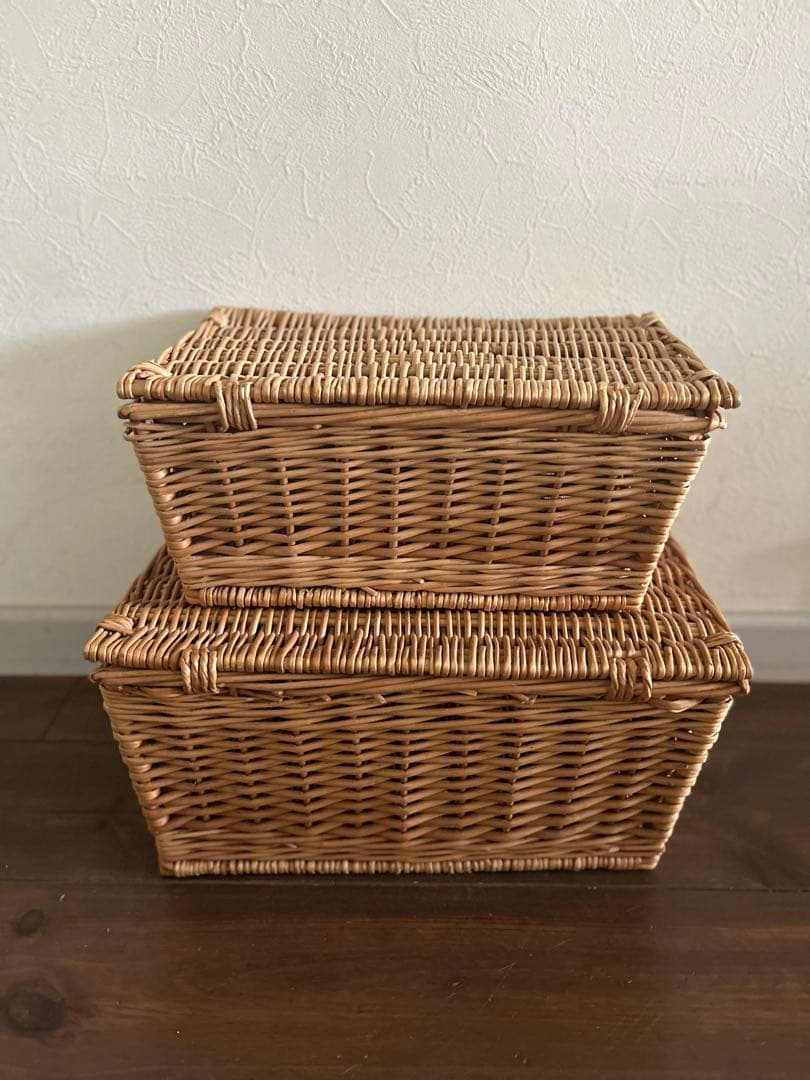 キャトルセゾンラタンバスケット 2個セット