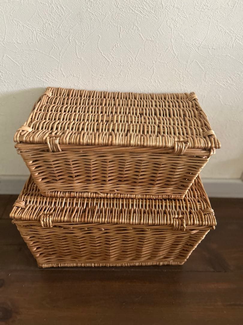 キャトルセゾンラタンバスケット 2個セット