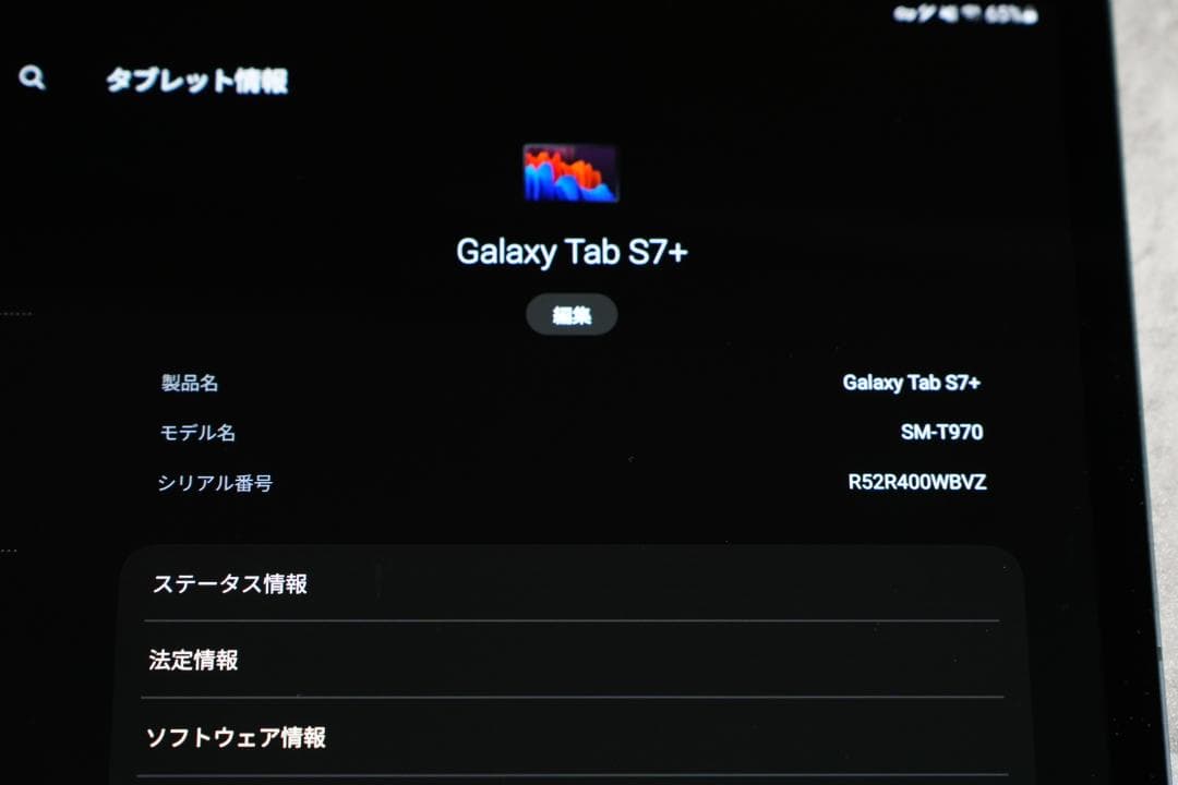 Samsung Galaxy Tab S7+ Wi-Fi SM-T970 Sペン