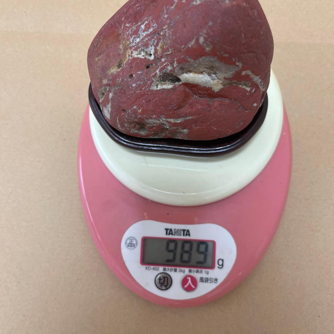 福島産赤玉石　台付