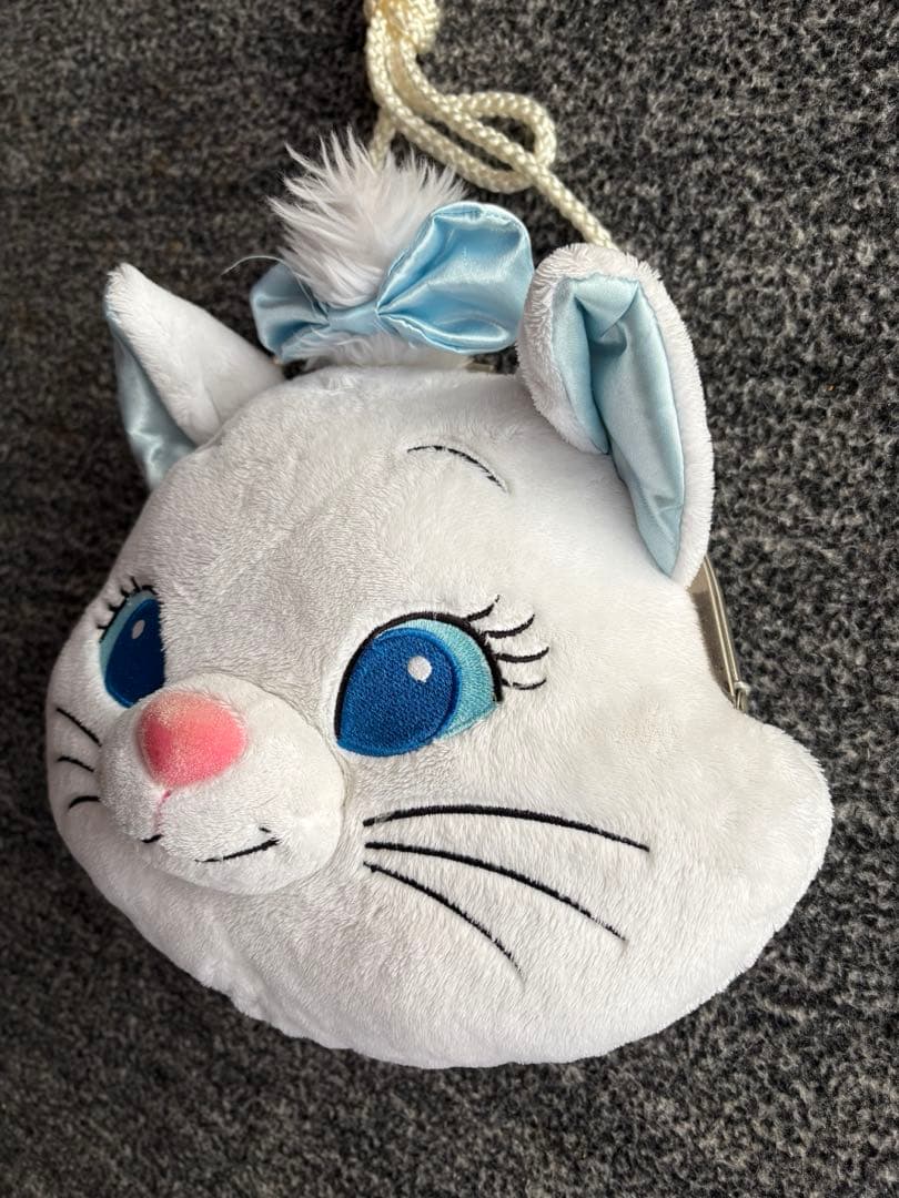 【美品お買得‼️】ディズニー　水色マリーちゃん　がま口ショルダーバッグ