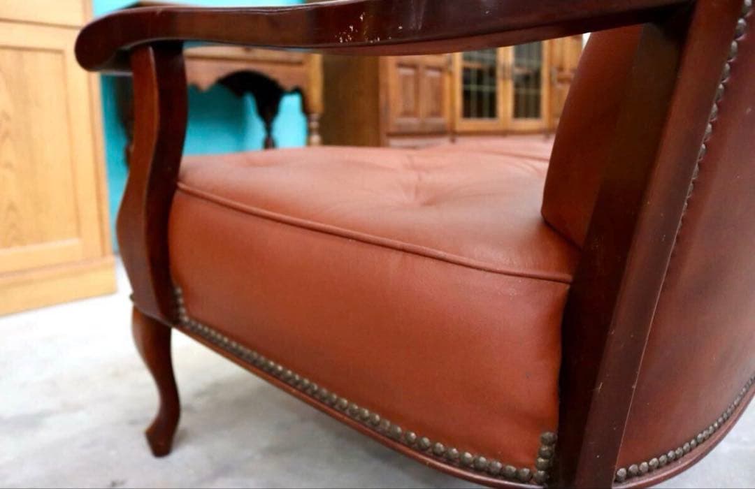 3／25迄　奈良技工　ねこ足・ボタンバック3人掛けソファ