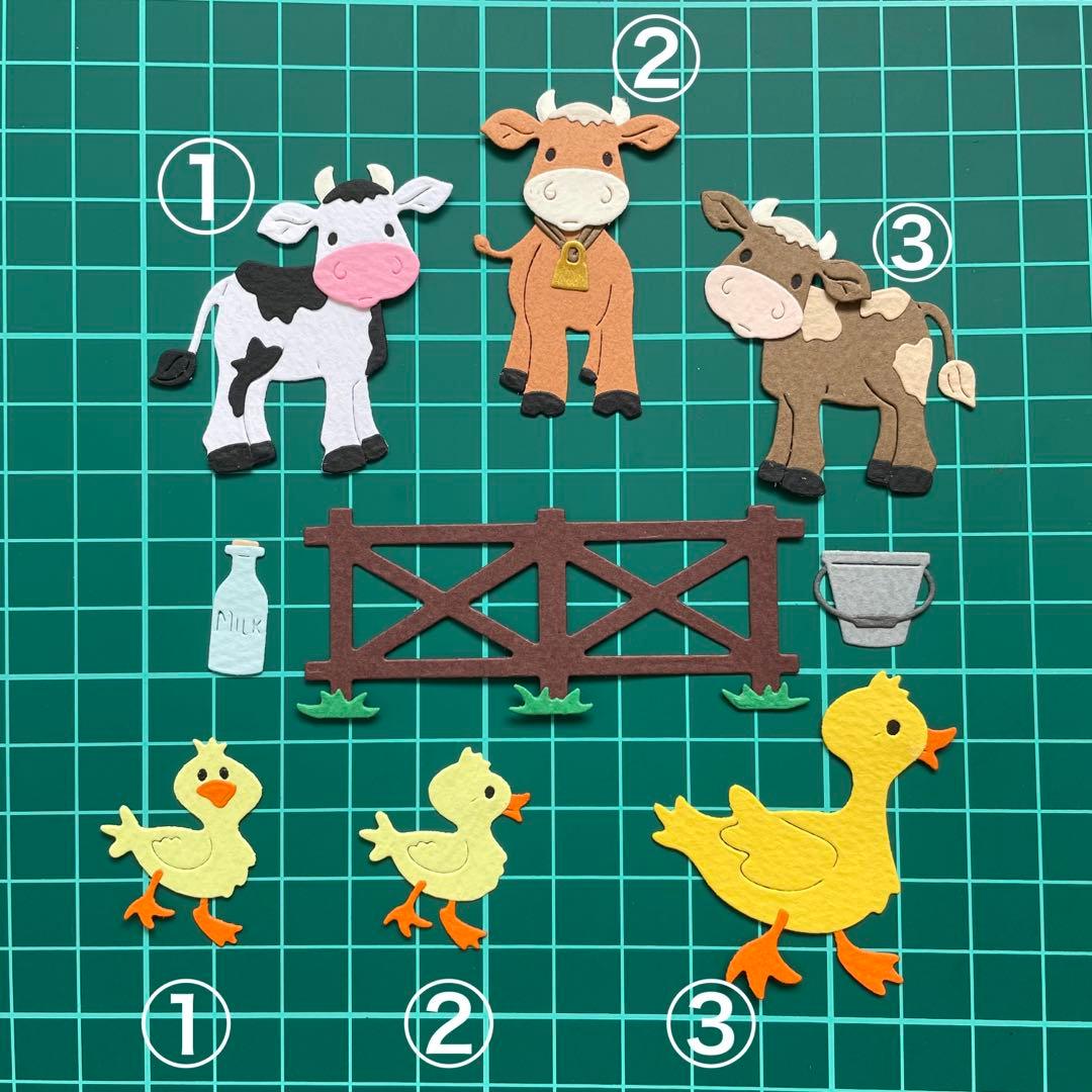 酪農 サンプル ♡ クラフトパンチ ダイカット アルバム作り