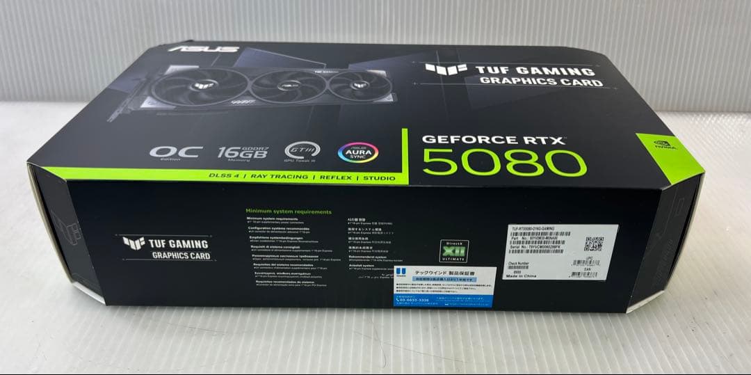 グラフィックボード・グラボ・ビデオカード ASUS TUF GAMING GEFORCE RTX 5080
