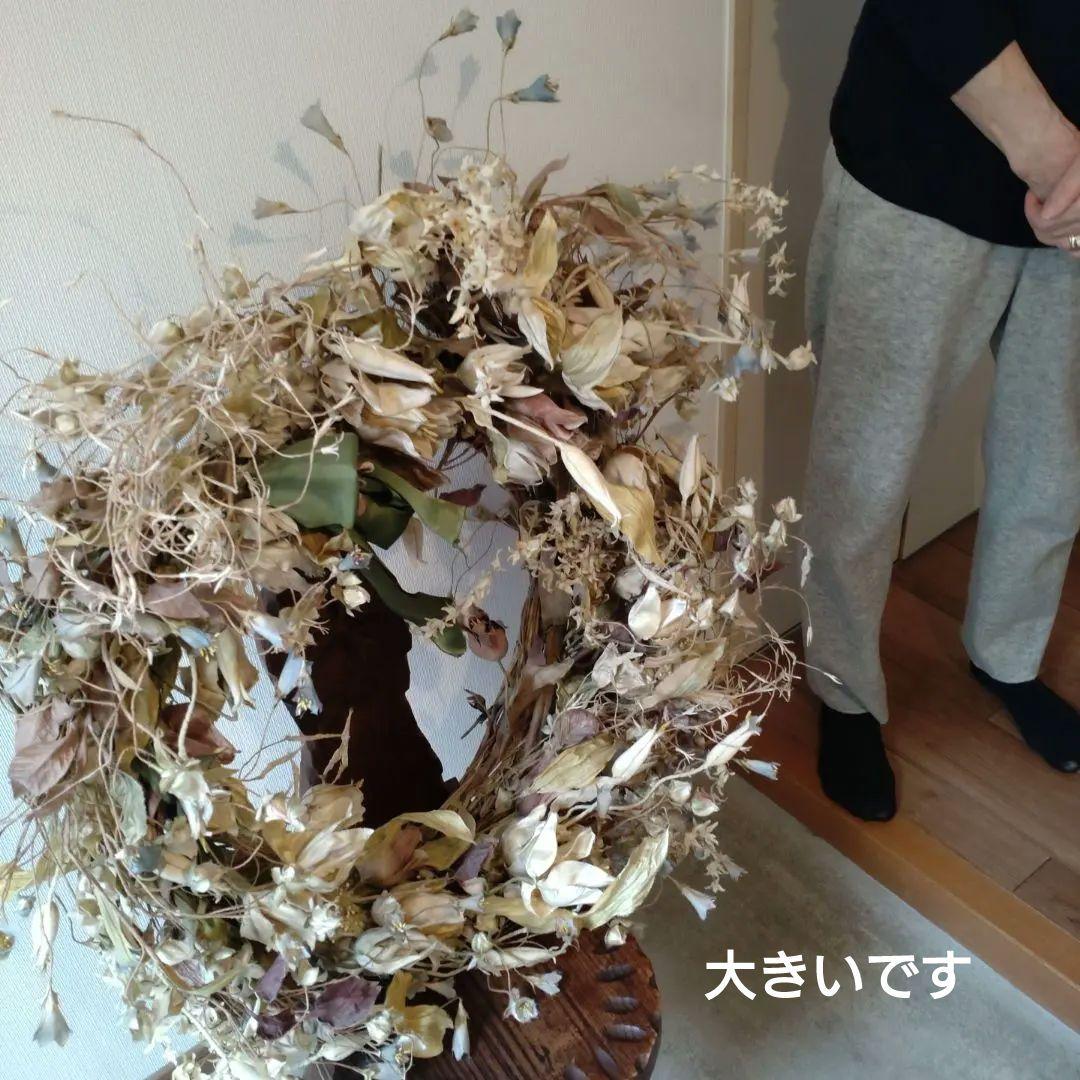 よ*☆様 アンティーク布花リース　手作り　手芸　巾80cm
