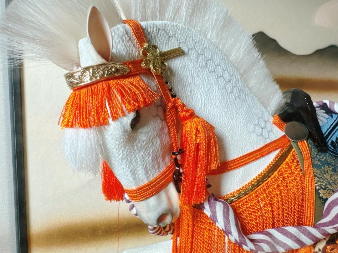 吉徳「縮緬白馬」45年物・アンティーク ★