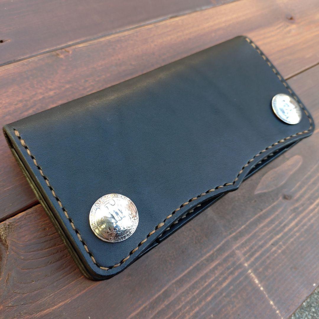栃木オイルレザー‼️トラッカーウォレット【ハンドメイド品】