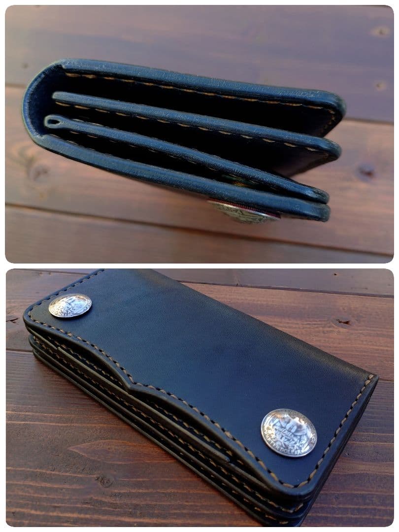 栃木オイルレザー‼️トラッカーウォレット【ハンドメイド品】
