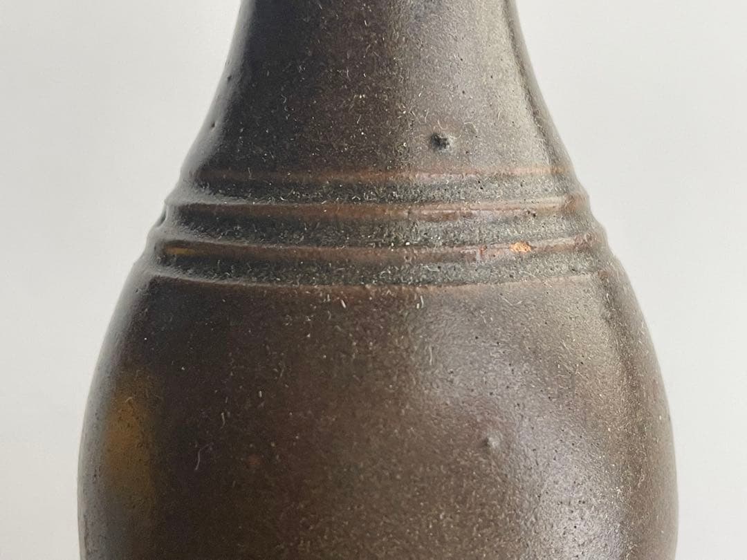 骨董　アンティーク　琉球古陶　沖縄　酒器　褐釉徳利　一輪挿し　渡名喜瓶　嘉瓶