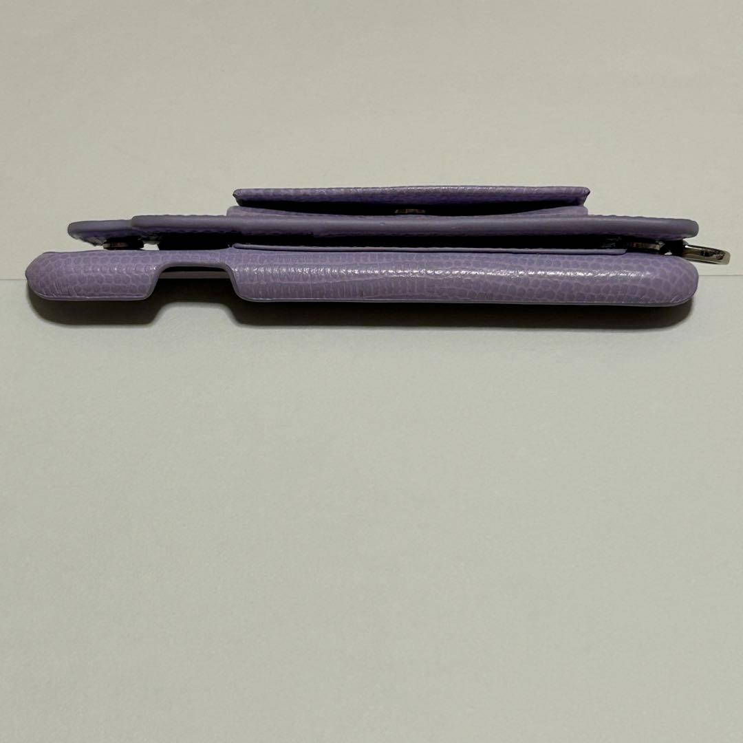 【新品】デミュウDEMIU スマホケース リザード型ラベンダー iPhoneSE