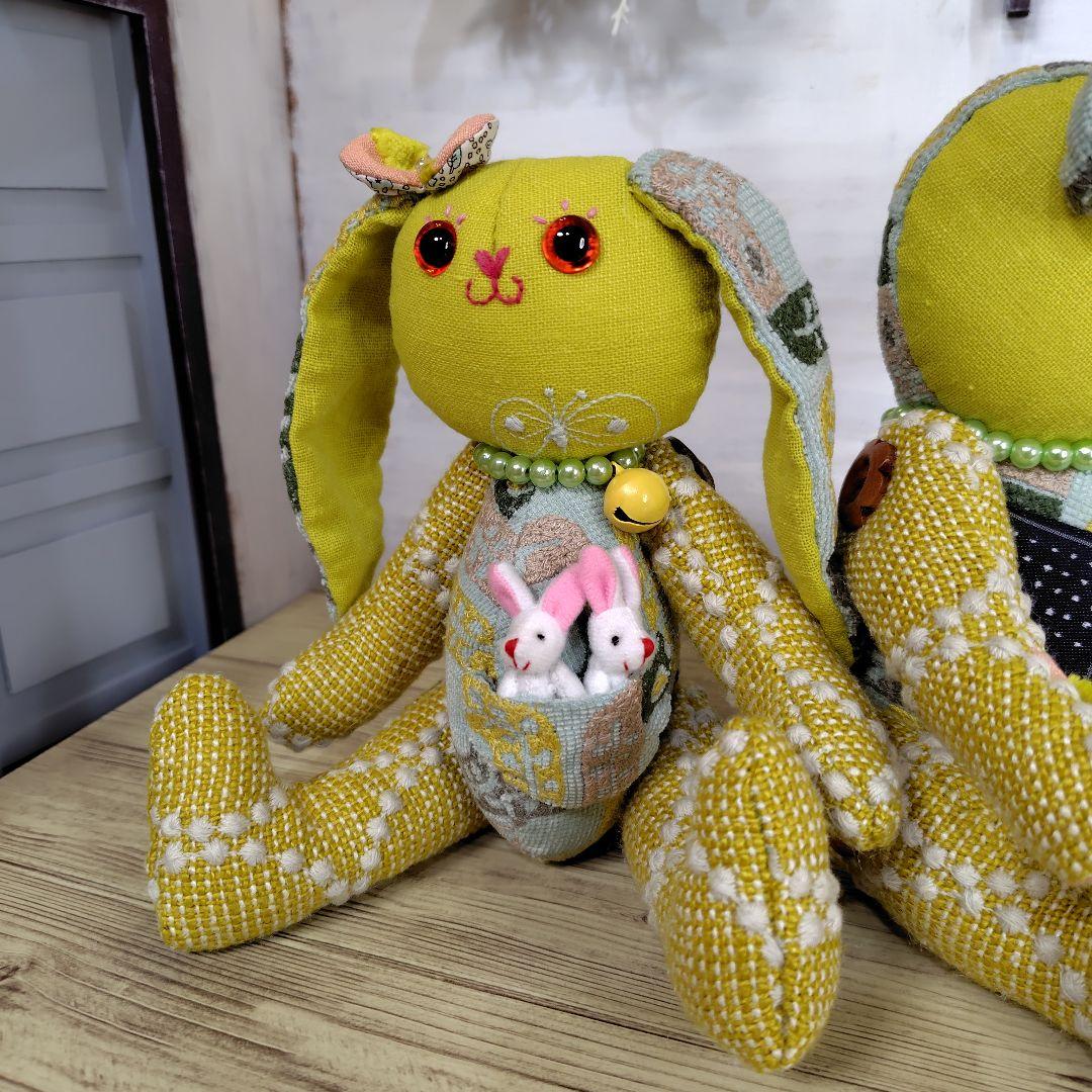 ミナペルホネぬいぐるみ＊ハンドメイド＊ママうさこ＊⑤