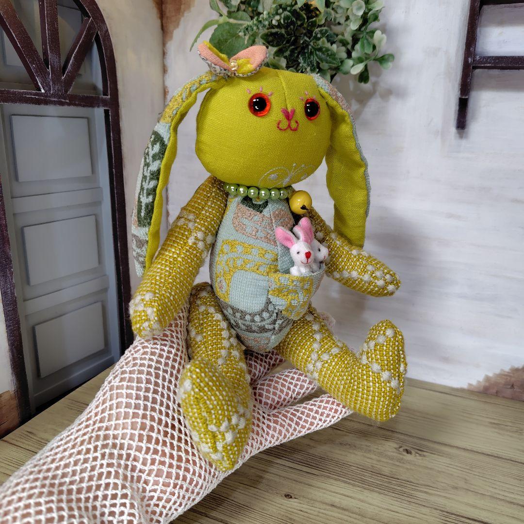 ミナペルホネぬいぐるみ＊ハンドメイド＊ママうさこ＊⑤