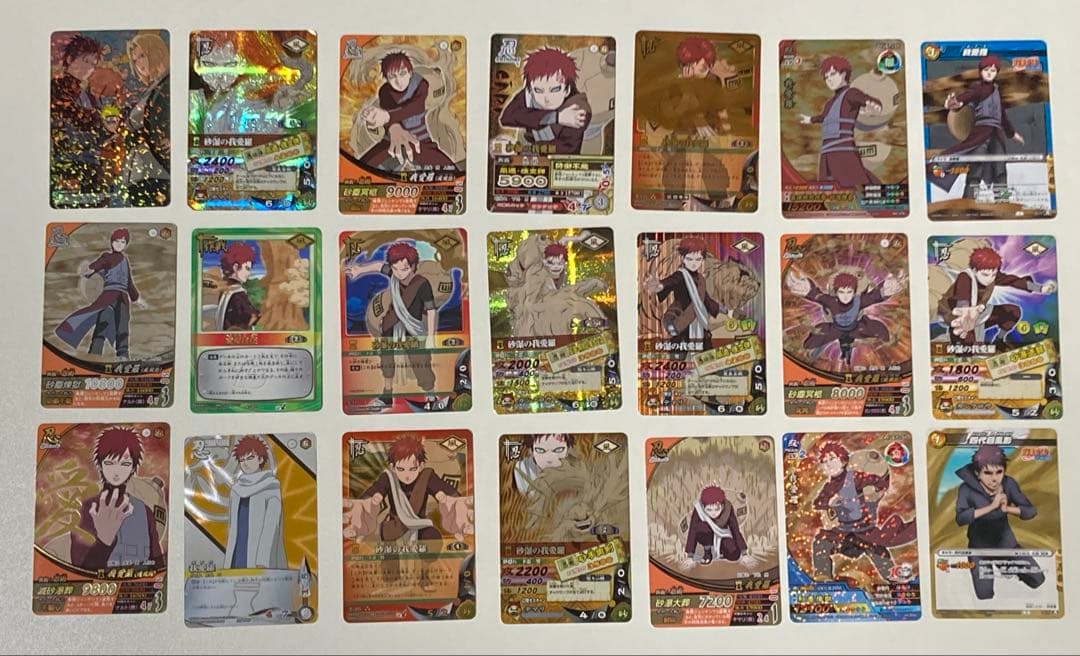 NARUTO 我愛羅 トレーディングカード 缶バッジ セット
