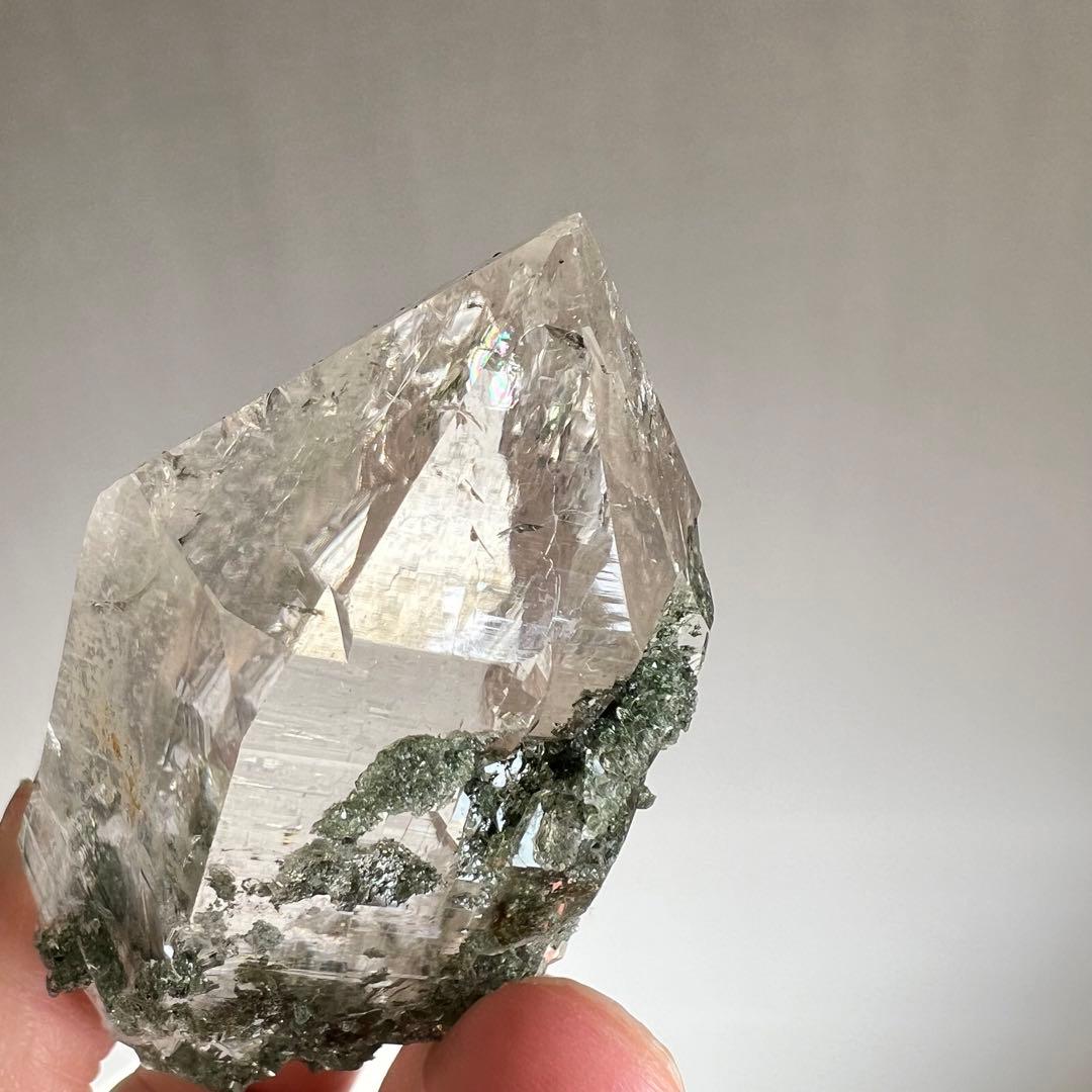 最高級　マニハール産　クローライトクリスタル　　ポイント　ヒマラヤ水晶　15