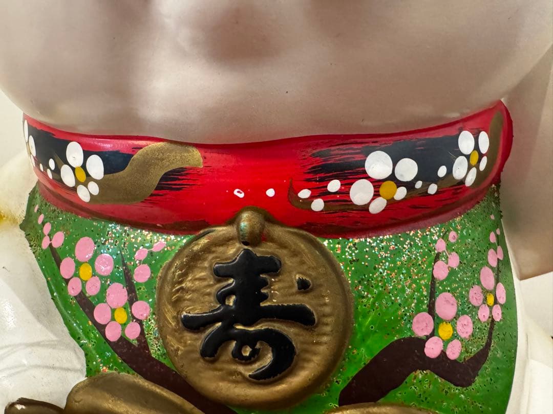 【特大 】招き猫 左手上げ 三毛猫 貯金箱 約43cm レトロ 昭和レトロ