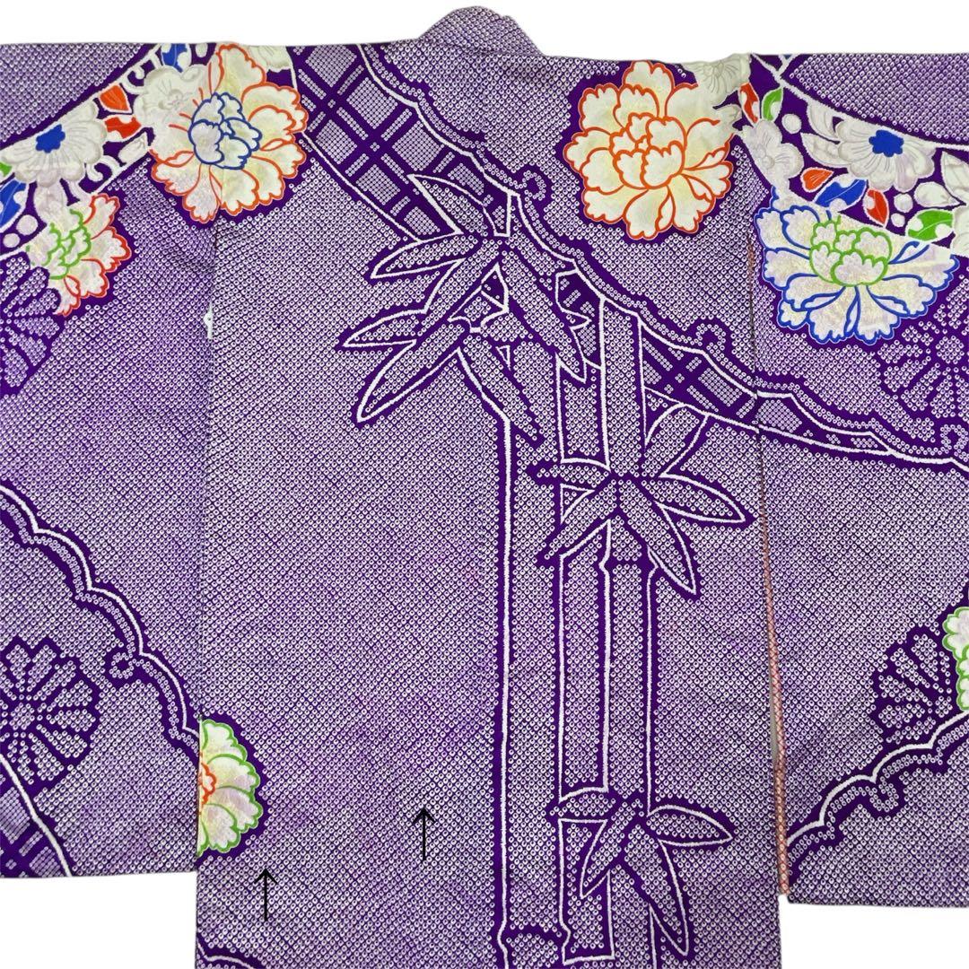 ◎mk-3097　七五三　女の子　着物・襦袢セット　7歳　銀駒刺繍　　1-26