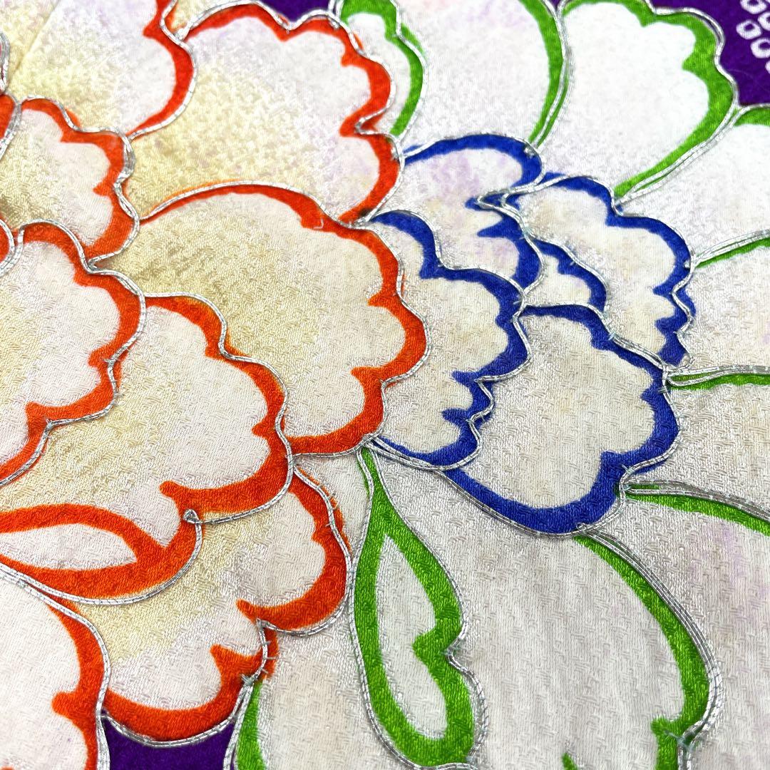 ◎mk-3097　七五三　女の子　着物・襦袢セット　7歳　銀駒刺繍　　1-26