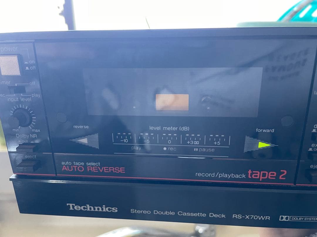 Technics RS-X70WR ダブルカセットデッキ 通電確認済み