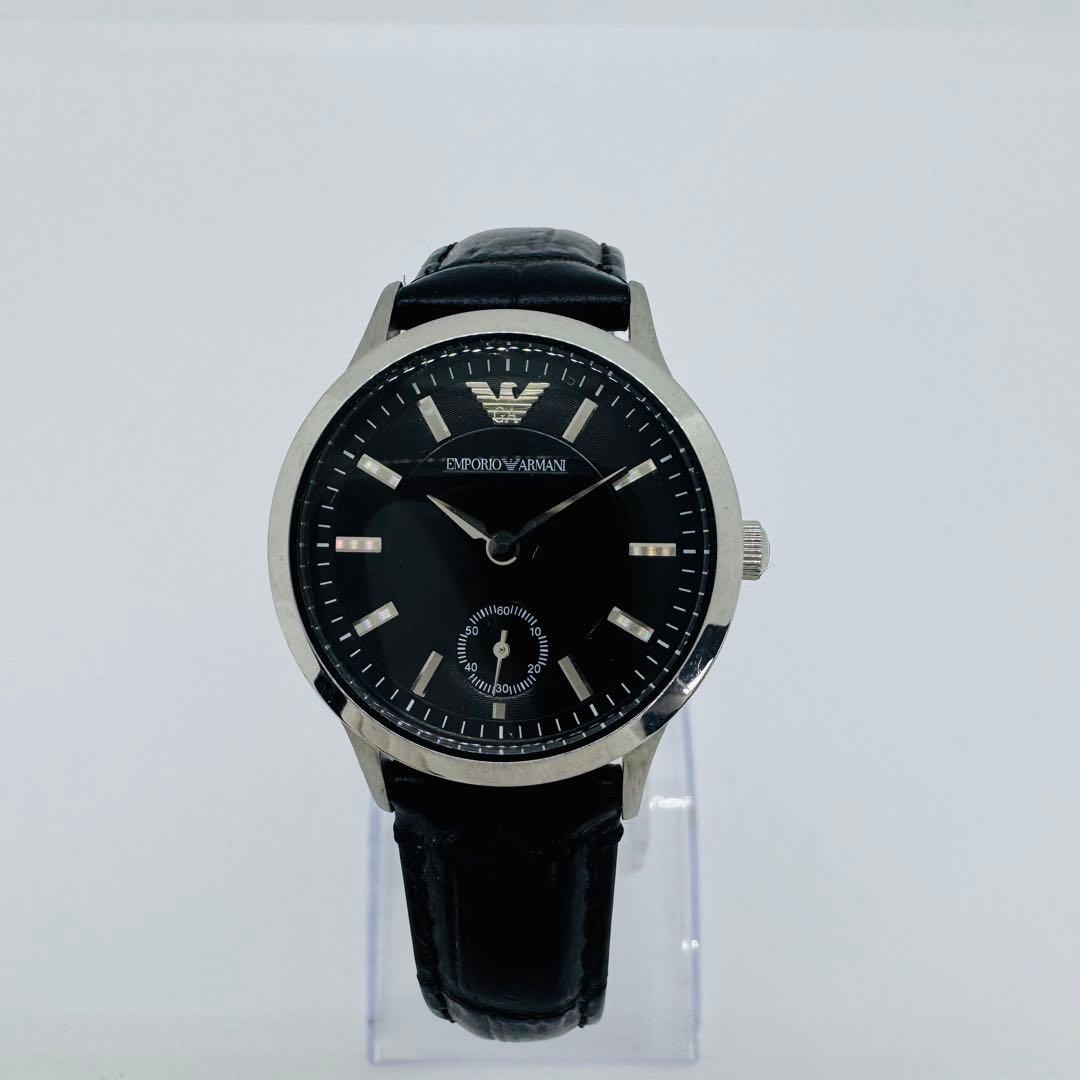 ✨EMPORIOARMANI✨エンポリオアルマーニ✨ブラック文字盤✨腕時計✨