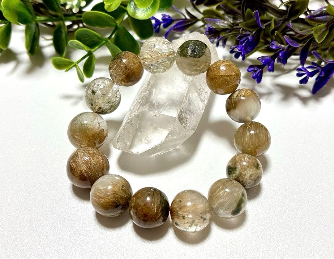 超夢幻品質　博物館展示クラス　奇跡のオメガゴールデンガネッシュヒマール水晶