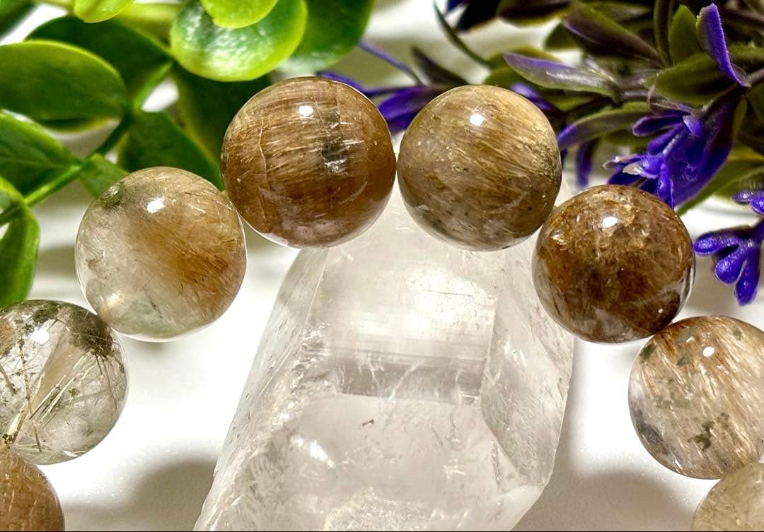 超夢幻品質　博物館展示クラス　奇跡のオメガゴールデンガネッシュヒマール水晶
