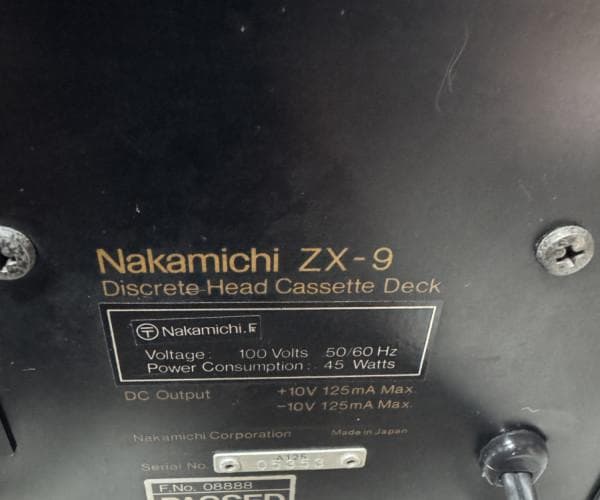 Nakamichi ナカミチ ZX-9 3ヘッドプレステージカセットデッキ