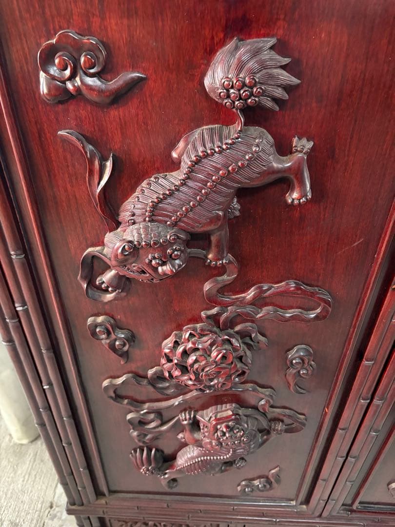 飾り棚　唐木　幅103cm奥行38cm高さ167cm