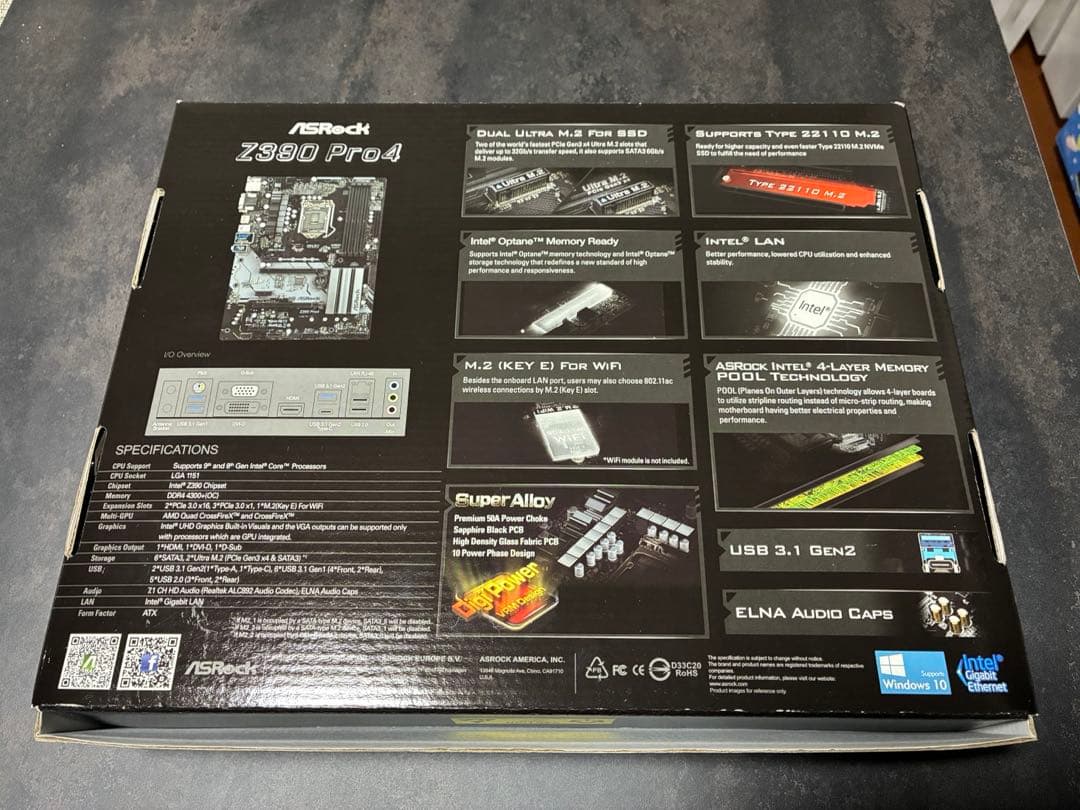 Intel Core i5-9400F&ASRock Z390 Pro4 セット
