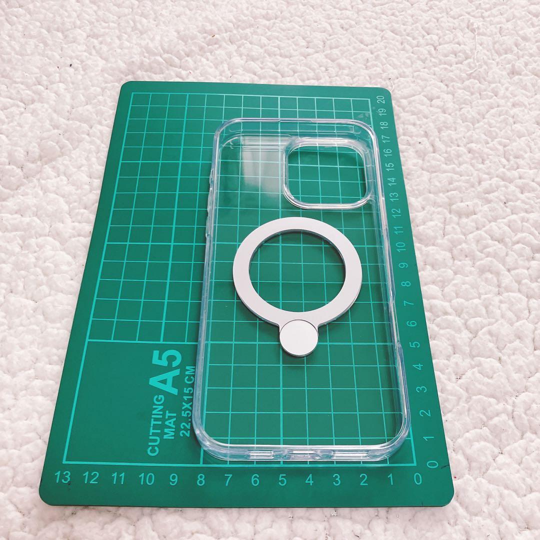iPhone 16 Pro Max ケース ゼンマイ式スタンド 縦横両対応