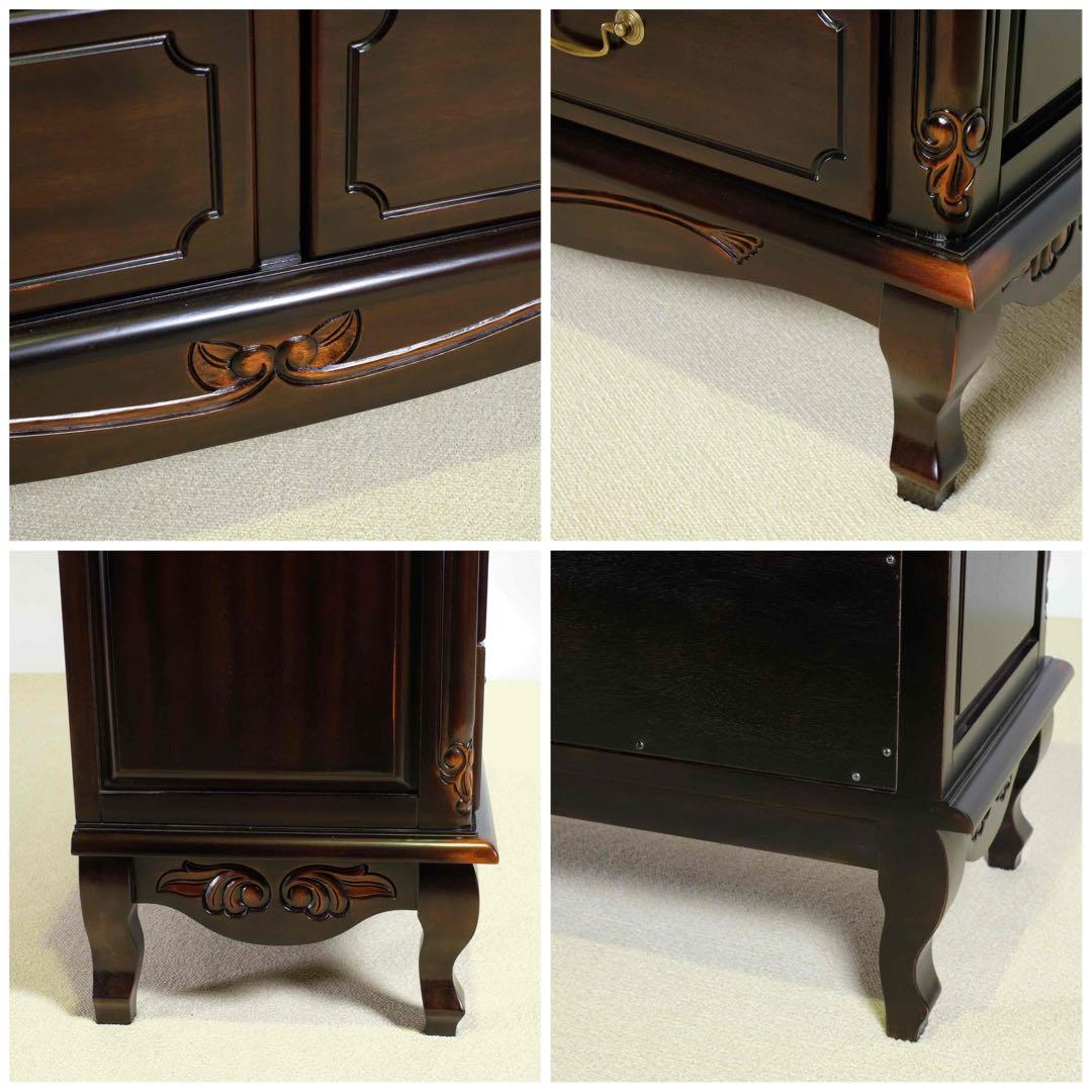 D 新品 チェスト 110cm アンティーク タンス リビング収納 衣類収納