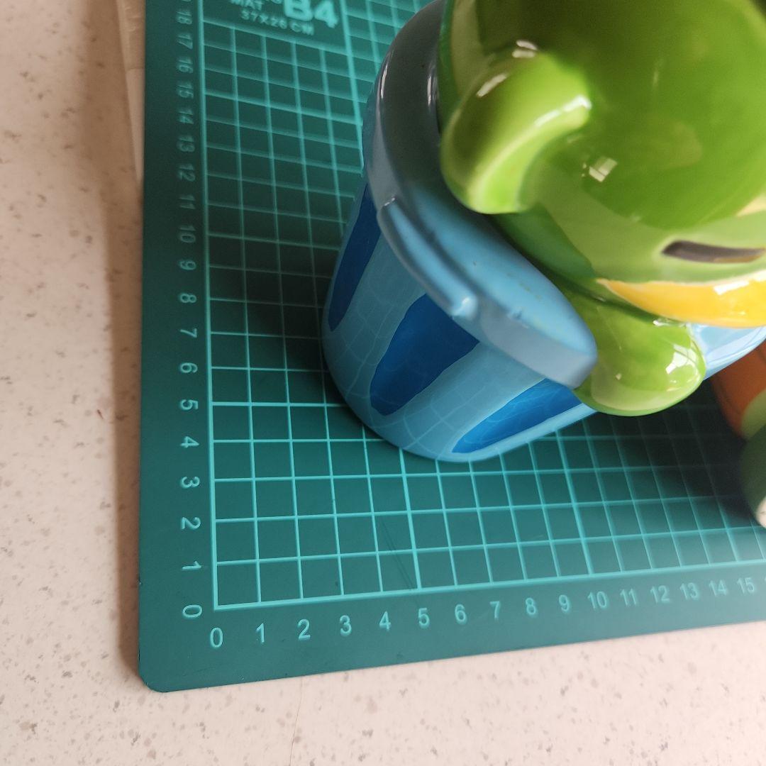 いまだにものごいかっぱ　貯金箱 陶器製 緑と青　バリィさん　セット　レトロ