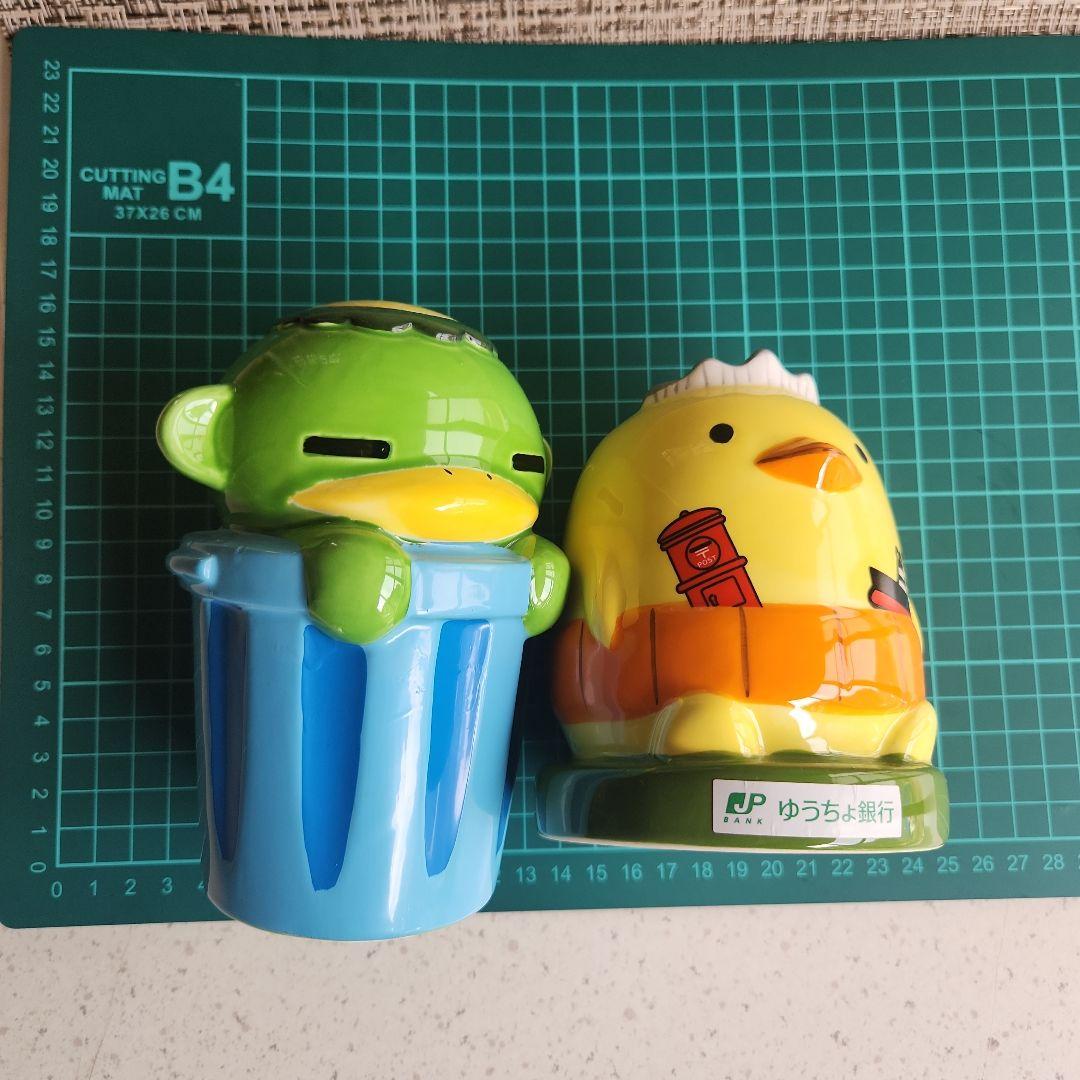 いまだにものごいかっぱ　貯金箱 陶器製 緑と青　バリィさん　セット　レトロ
