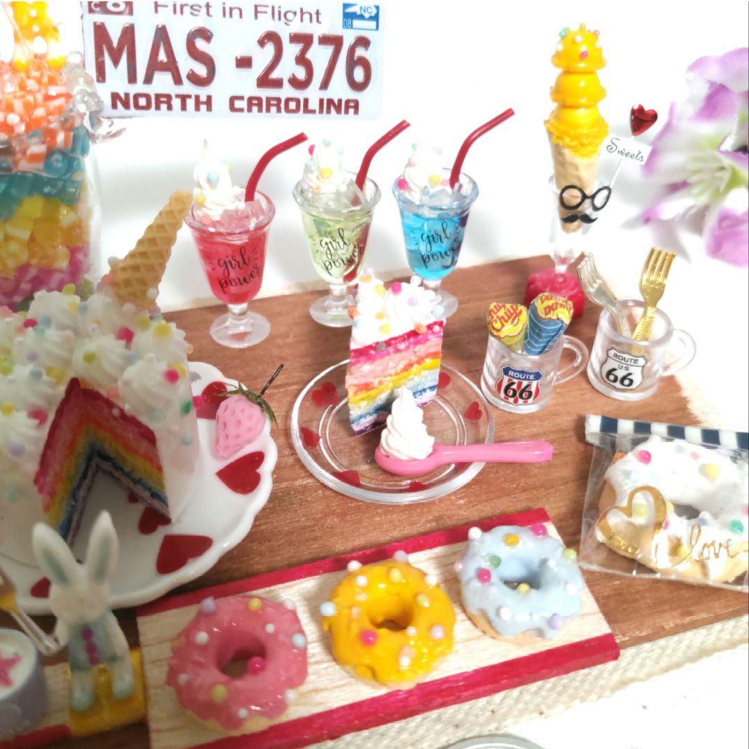 No.Ｂ228 コンフェッティケーキ　カラフルなプチアメリ感スイーツセット