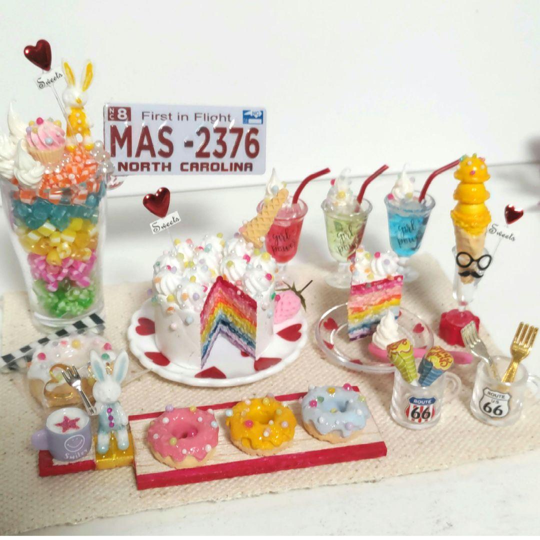 No.Ｂ228 コンフェッティケーキ　カラフルなプチアメリ感スイーツセット