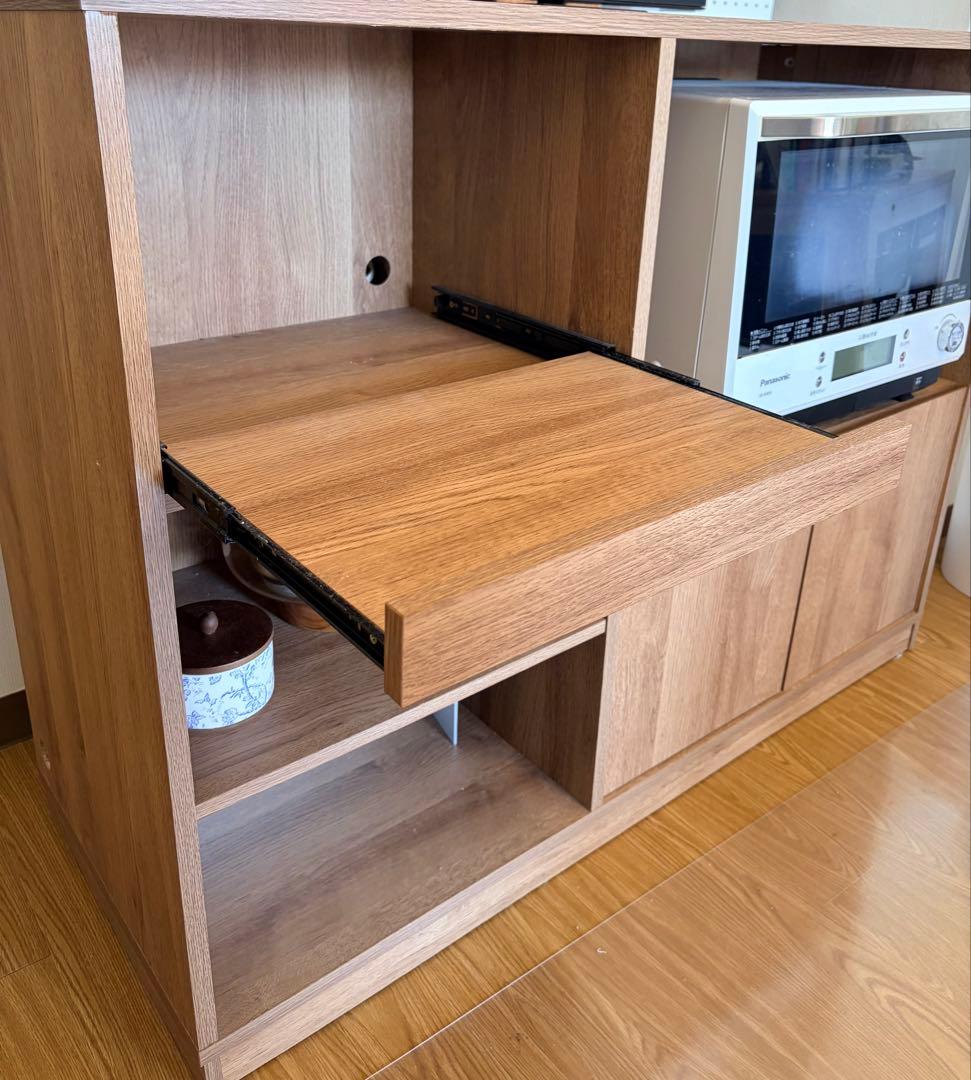 LOWYA キッチンカウンター 幅120cm｜使用1年未満｜パンチングボード付