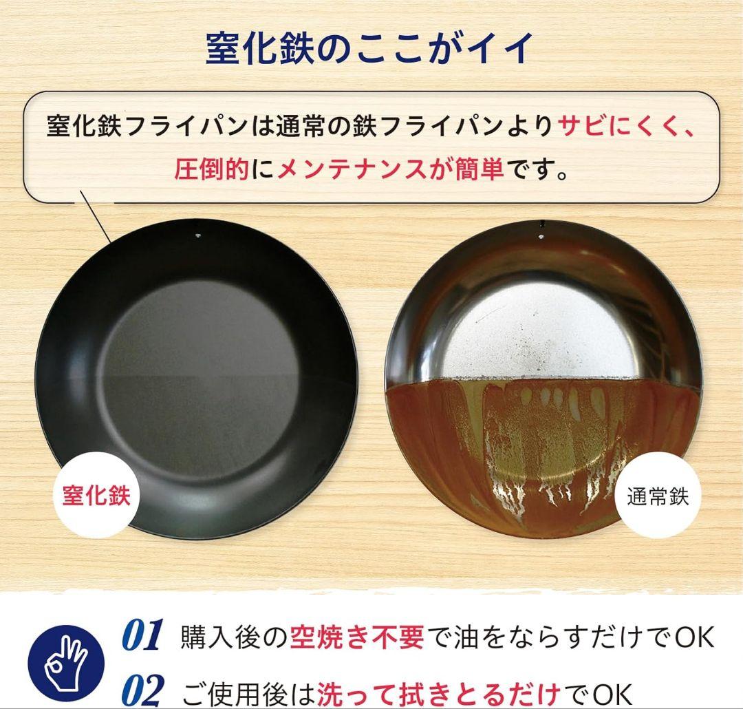 未使用 リバーライト フライパン 28cm 木製ハンドル 鉄フライパン