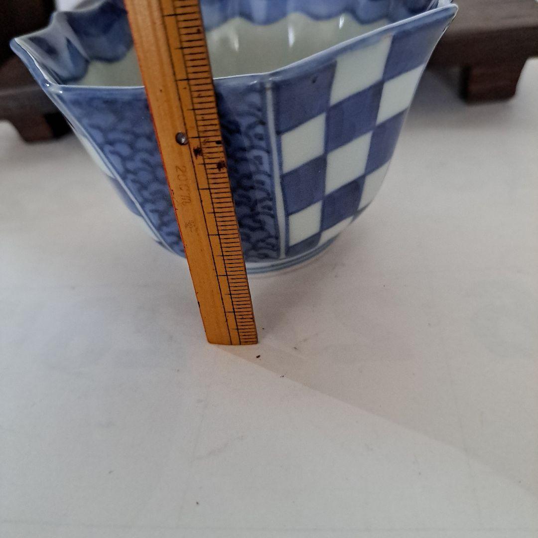 江戸中期　極上珍品　蕎麦猪口　乾隆年製　輪花貝型
