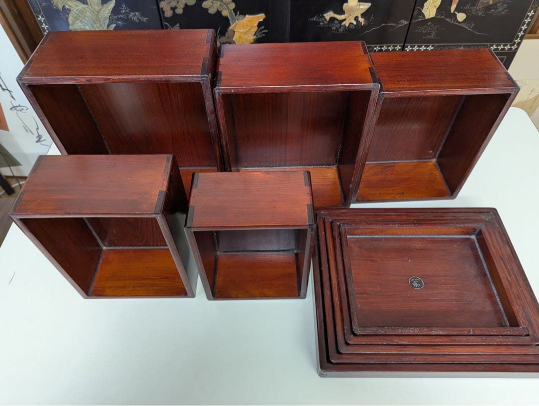 アンティーク工芸　重ね箱　五重箱