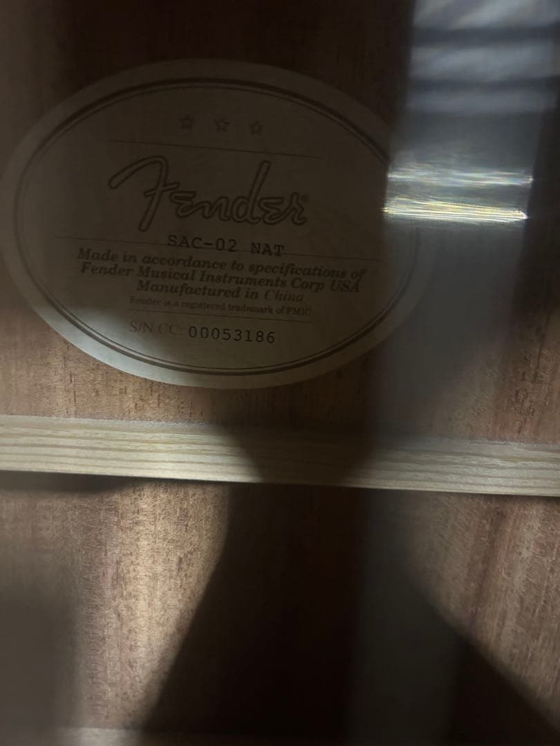 Fender SAC-02 NAT アコースティックギター