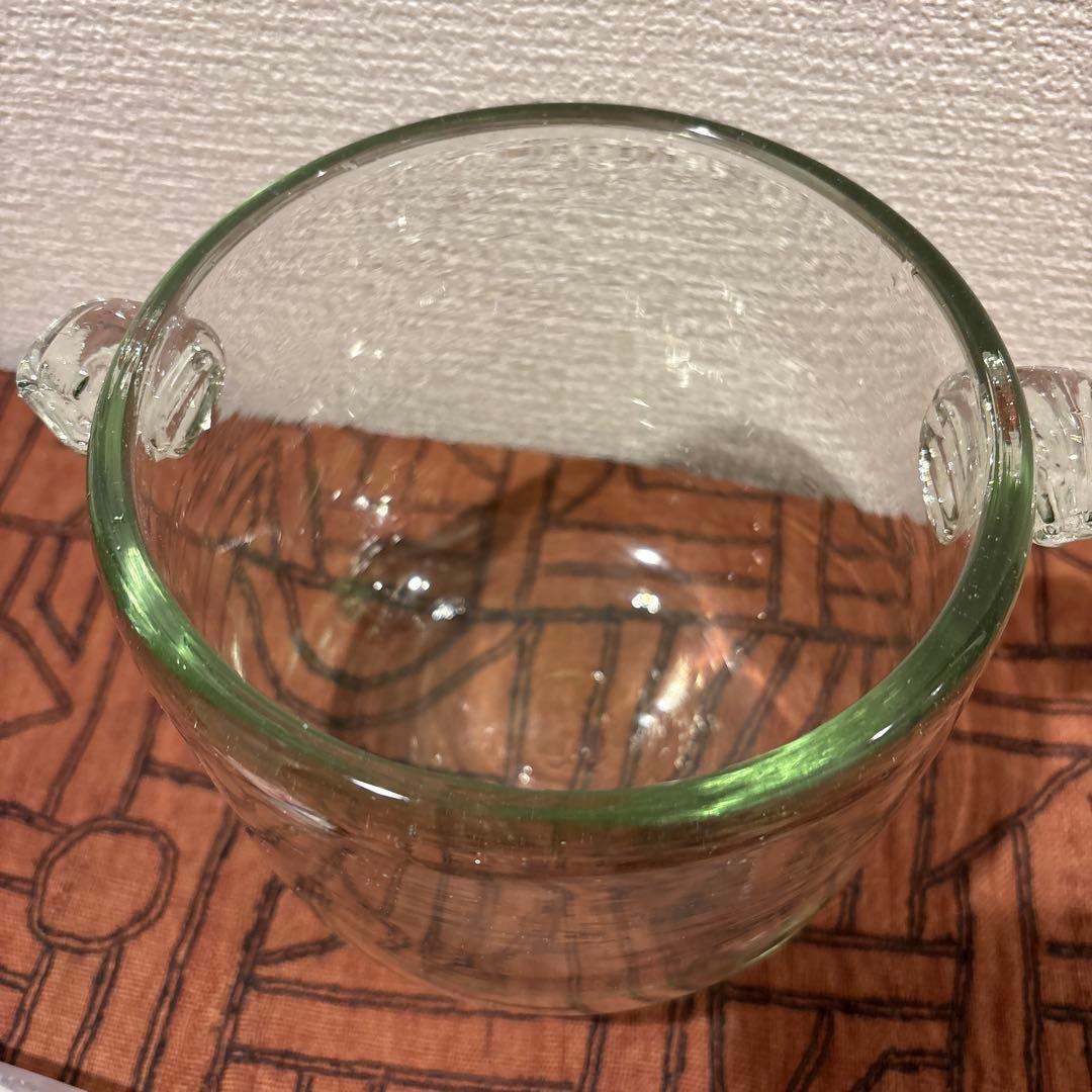 民藝　奥原硝子製造所　両耳アイスペール 手仕事