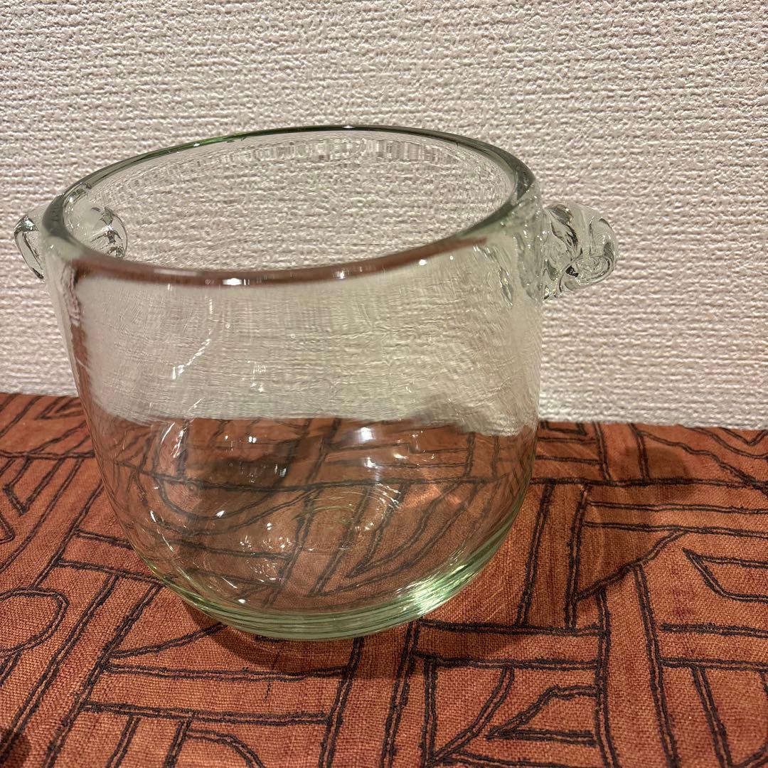 民藝　奥原硝子製造所　両耳アイスペール 手仕事