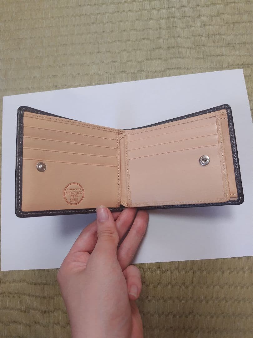 【未使用】ブリティッシュグリーン 二つ折り財布
