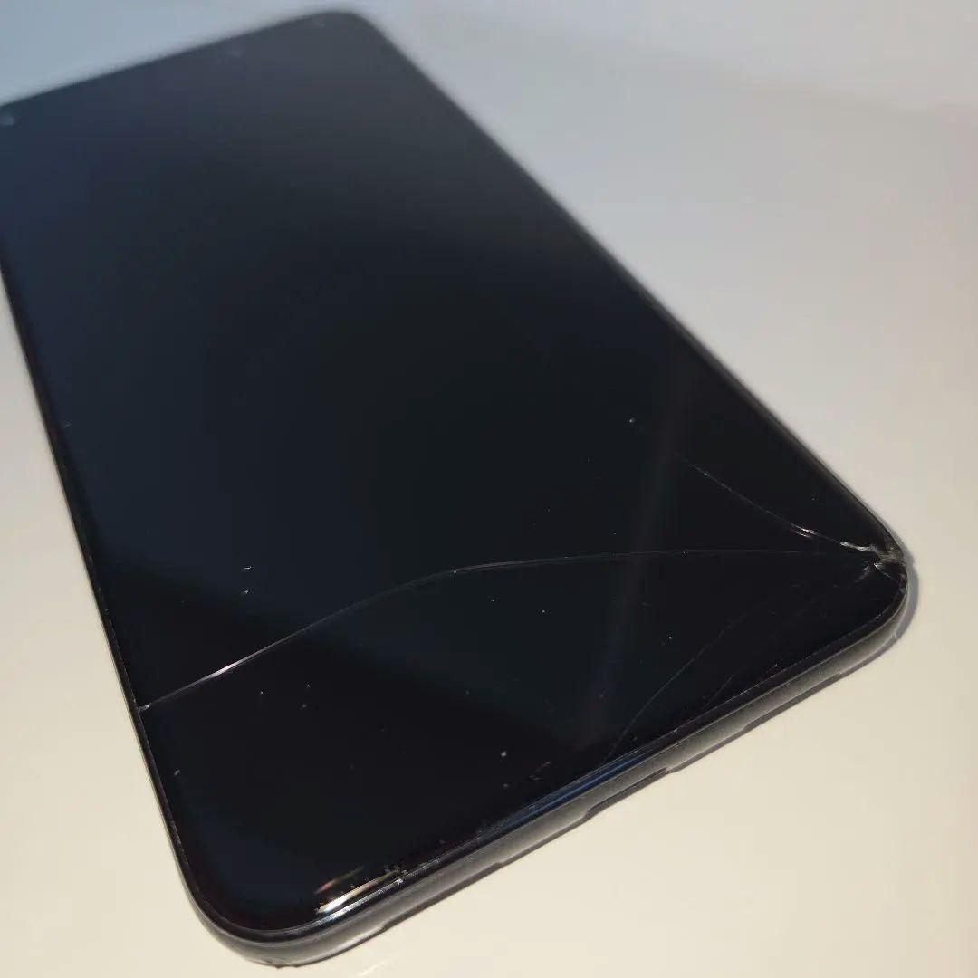 Pixel5 Google 128GB ブラック 画面ひび 傷あり