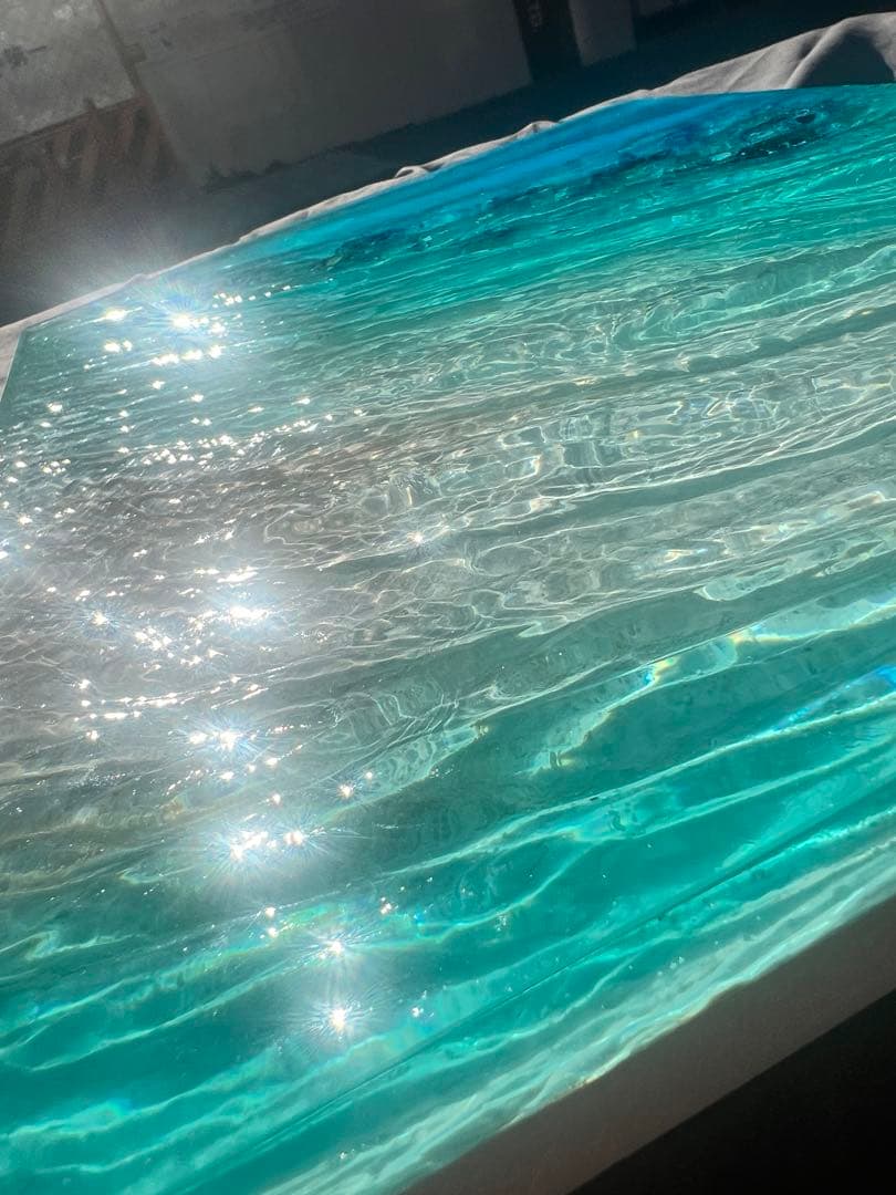 【波紋アート】Real Ocean／幻の島／42cm × 30cm／壁掛けアート