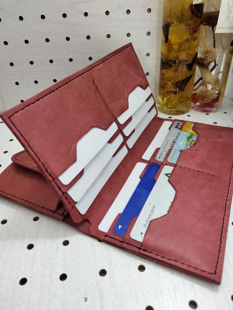 【訳あり：試作品】キャッチャー財布　本革財布　ハンドメイド　長財布