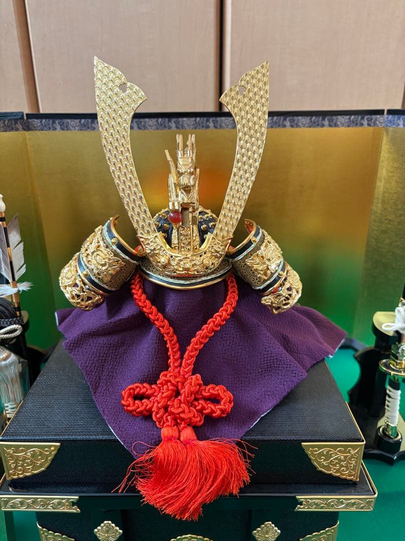 定価5.8万円 五月人形 兜飾り5回程使用 美中古品 平安寿幸作 10号
